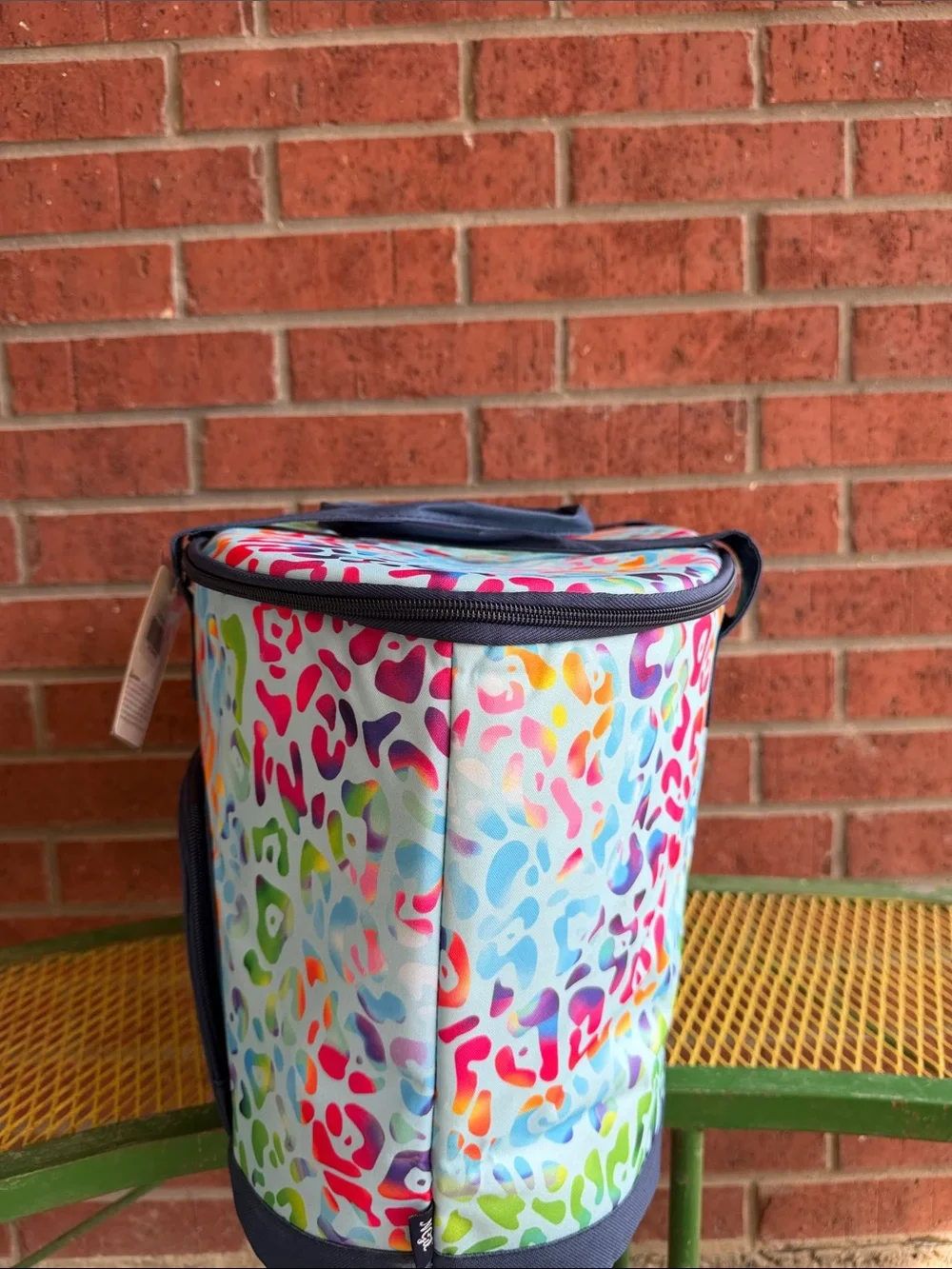 NWT NGIL Blue Tie Dye Leopard Insulated Cooler, ball park, pool, beach, camping